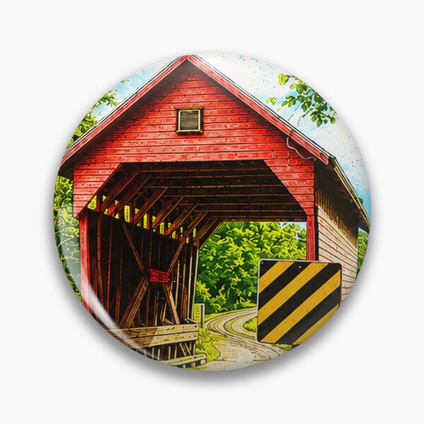 Item preview, Lily Dale Covered Bridge rustic designed and sold by gotucoveredart.