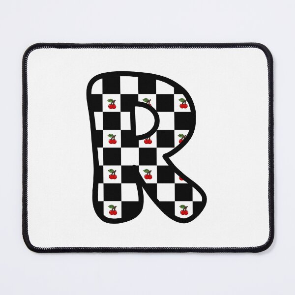 Item preview, Checkered Pattern “R” with Cherries designed and sold by SoaringMoon.