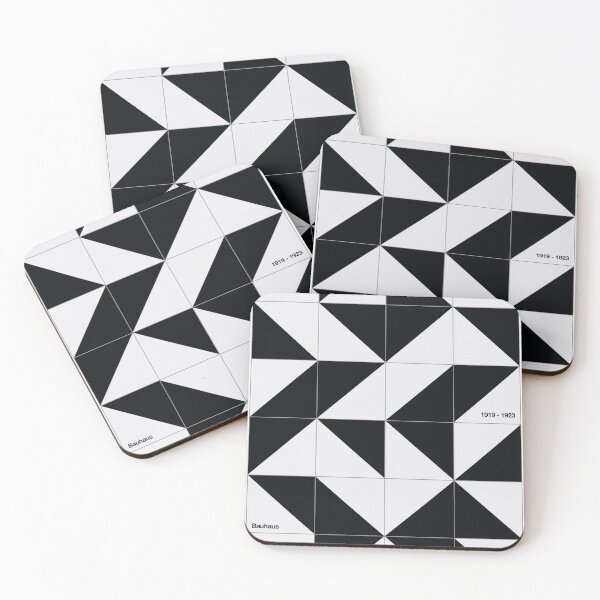 Item preview, Title Bauhaus Geometric Triangle Grid Poster — Black & White Minimalist Art Print designed and sold by Myowander.