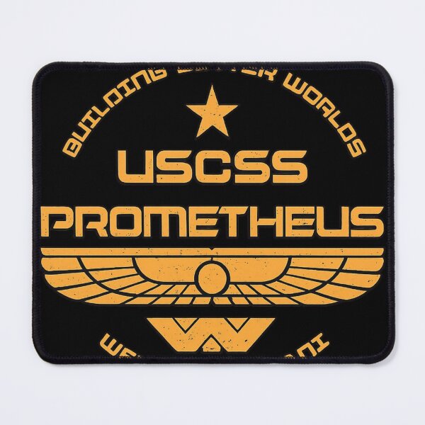 Item preview, USS Prometheus Retro Sci Fi Spaceship Design designed and sold by ZEtexaxe.