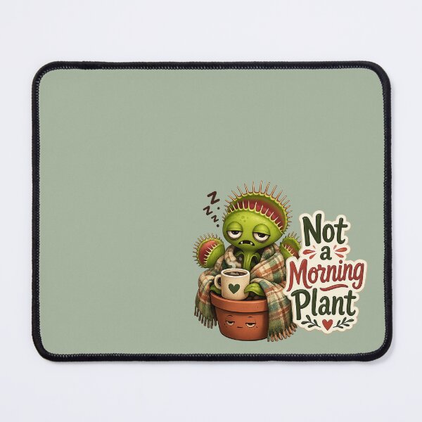 Item preview, Sleepy Venus Flytrap Sticker – Not a Morning Plant Funny Plant Lover Coffee Sticker designed and sold by YuliaHulia.