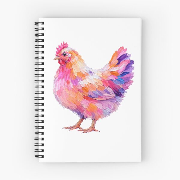 Item preview, Modern Folk Dreamy Neon Chicken – Abstract Impasto Bird Art designed and sold by byaga.