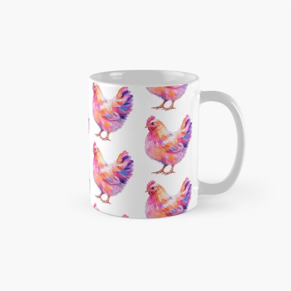 Item preview, Modern Folk Dreamy Neon Chicken – Abstract Impasto Bird Art designed and sold by byaga.