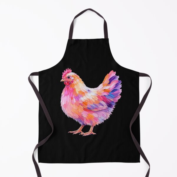 Item preview, Modern Folk Dreamy Neon Chicken – Abstract Impasto Bird Art designed and sold by byaga.