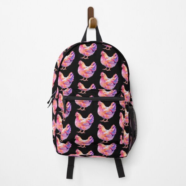 Item preview, Modern Folk Dreamy Neon Chicken – Abstract Impasto Bird Art designed and sold by byaga.
