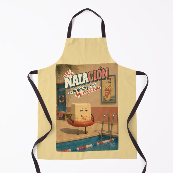 Item preview, La Nata-ción — Funny Spanish Swimming Poster designed and sold by Olha Kara Art.