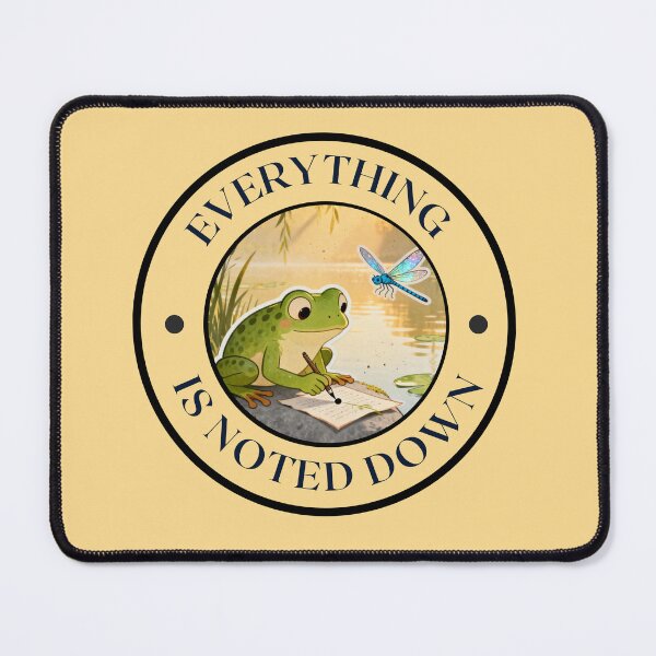 Item preview, Frog Investigator | Everything Is Noted Down Sticker designed and sold by PropGiantStudio.
