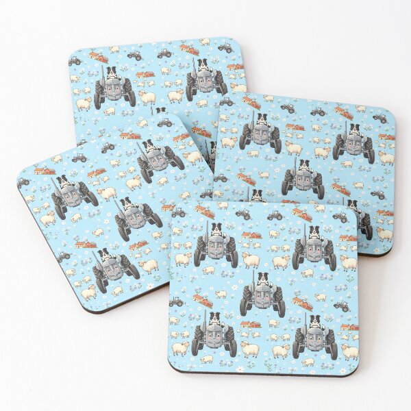 Item preview, Sunny Fields Farm Grey Fergie & friends repeat pattern  designed and sold by Printfantasia .