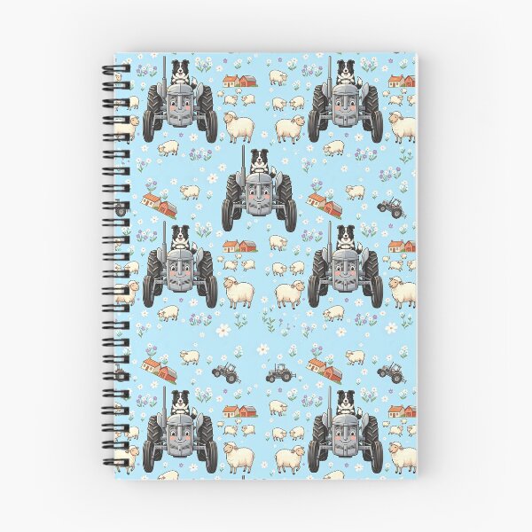 Item preview, Sunny Fields Farm Grey Fergie & friends repeat pattern  designed and sold by Printfantasia .