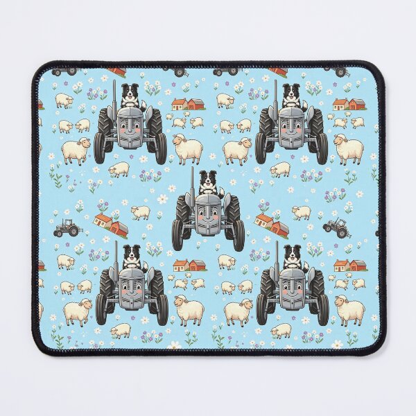 Item preview, Sunny Fields Farm Grey Fergie & friends repeat pattern  designed and sold by Printfantasia .