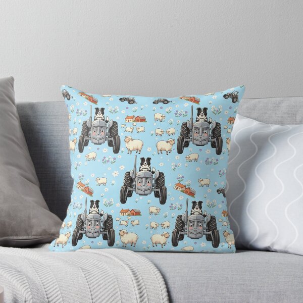 Item preview, Sunny Fields Farm Grey Fergie & friends repeat pattern  designed and sold by Printfantasia .