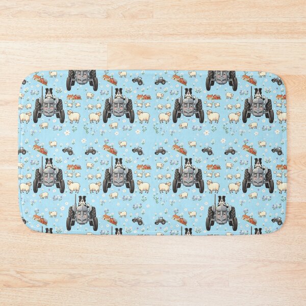 Item preview, Sunny Fields Farm Grey Fergie & friends repeat pattern  designed and sold by Printfantasia .