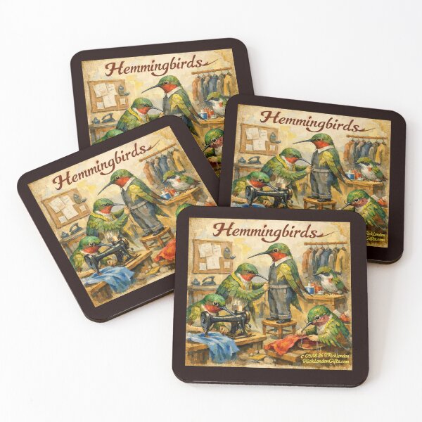Item preview, Hemmingbirds – A Whimsical Tailor Shop Cartoon designed and sold by Rick London Gifts.