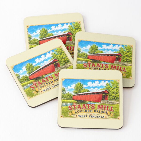 Item preview, Staats Mill Covered Bridge rustic designed and sold by gotucoveredart.