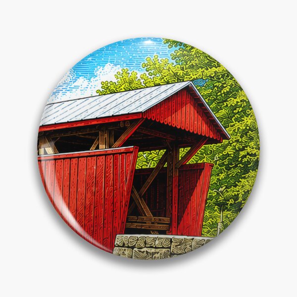 Item preview, Staats Mill Covered Bridge rustic designed and sold by gotucoveredart.