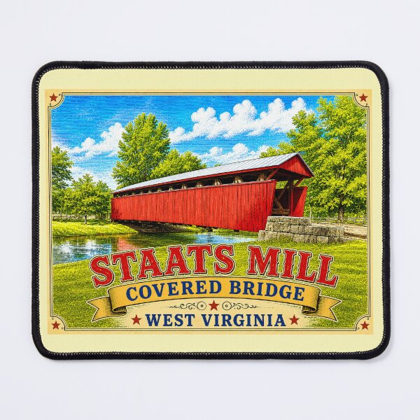 Item preview, Staats Mill Covered Bridge rustic designed and sold by gotucoveredart.