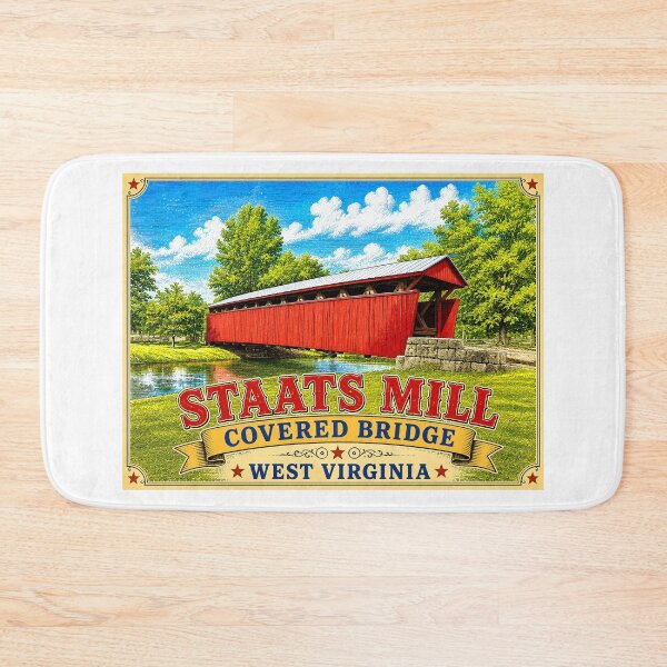 Item preview, Staats Mill Covered Bridge rustic designed and sold by gotucoveredart.