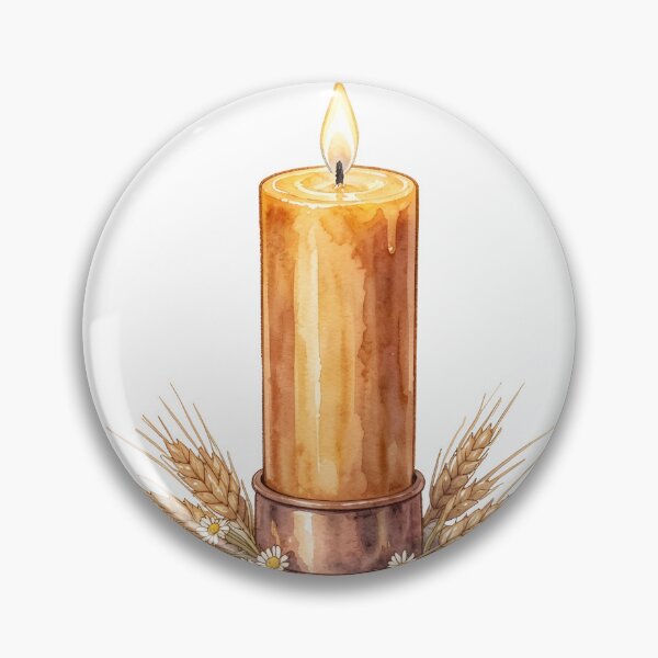 Item preview, Warm Watercolor Amber Candle & Chamomile designed and sold by LuminaArtRO.