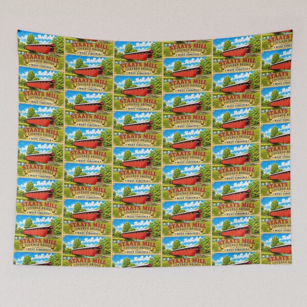 Item preview, Staats Mill Covered Bridge rustic designed and sold by gotucoveredart.