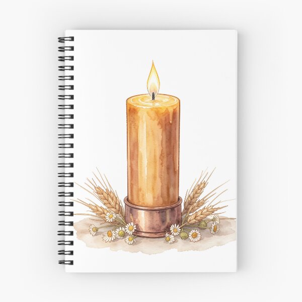 Item preview, Warm Watercolor Amber Candle & Chamomile designed and sold by LuminaArtRO.