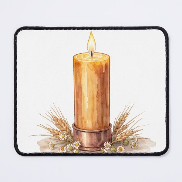 Item preview, Warm Watercolor Amber Candle & Chamomile designed and sold by LuminaArtRO.