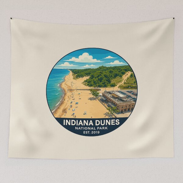 Item preview, Indiana Dunes National Park Retro Lakeshore Sticker designed and sold by Gideon Emmerich.