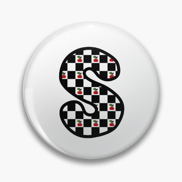 Item preview, Checkered Pattern “S” with Cherries designed and sold by SoaringMoon.