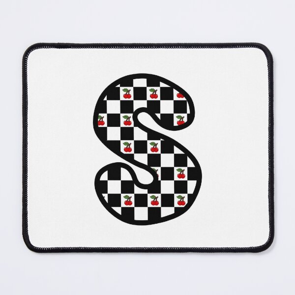 Item preview, Checkered Pattern “S” with Cherries designed and sold by SoaringMoon.
