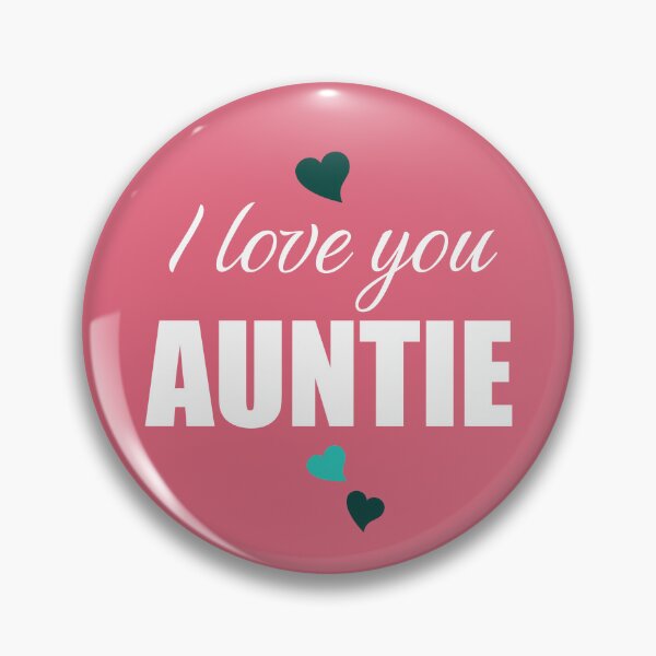 Item preview, Auntie Love - Sweet Heart Typography & I Love You Auntie Gift Art designed and sold by K Design Store.