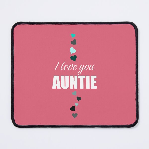 Item preview, Auntie Love - Sweet Heart Typography & I Love You Auntie Gift Art designed and sold by KINKDesign.