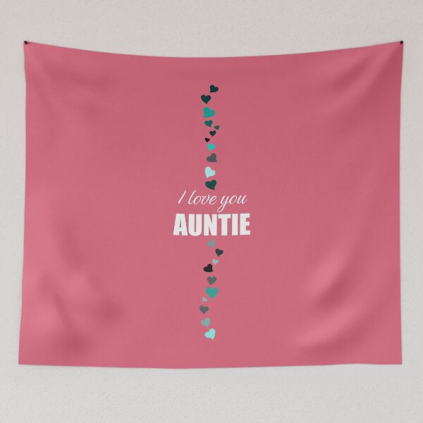 Item preview, Auntie Love - Sweet Heart Typography & I Love You Auntie Gift Art designed and sold by K Design Store.