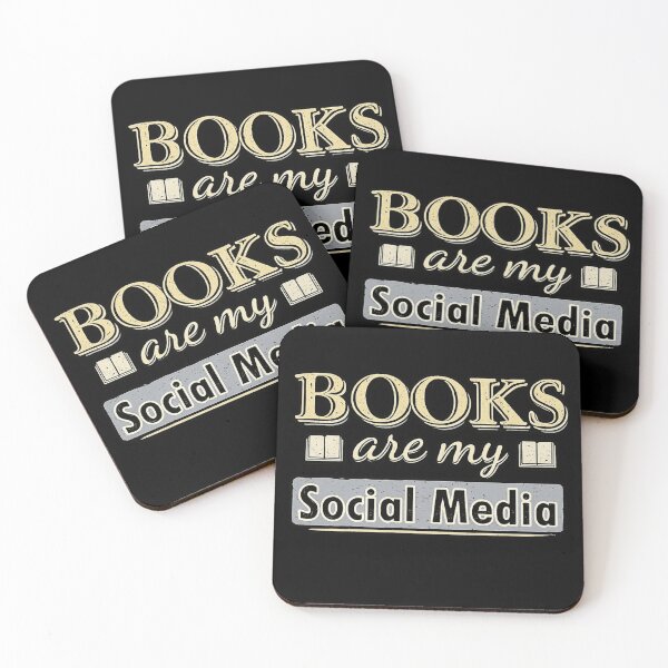 Item preview, Books Are My Social Media Funny Reading Quote Design designed and sold by ZEtexaxe.