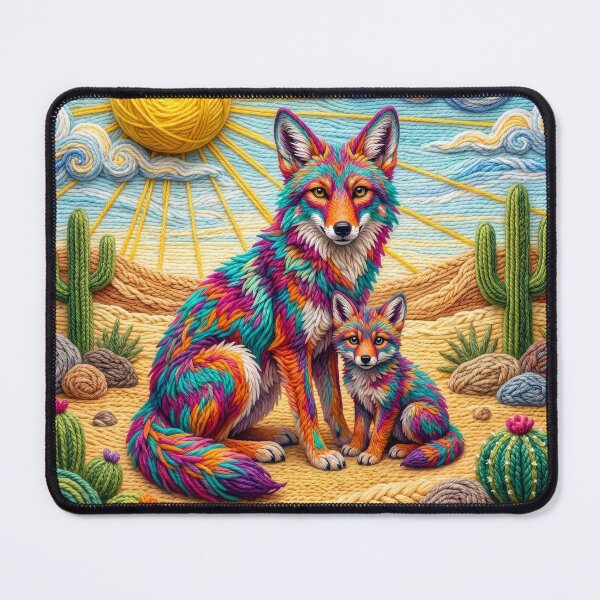 Item preview, Yarn Coyote and Her Yarn Pup designed and sold by Tridentulus.