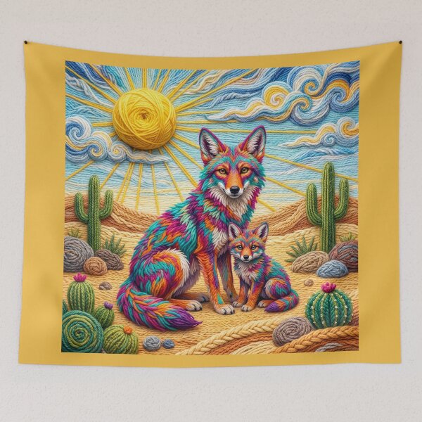 Item preview, Yarn Coyote and Her Yarn Pup designed and sold by Tridentulus.