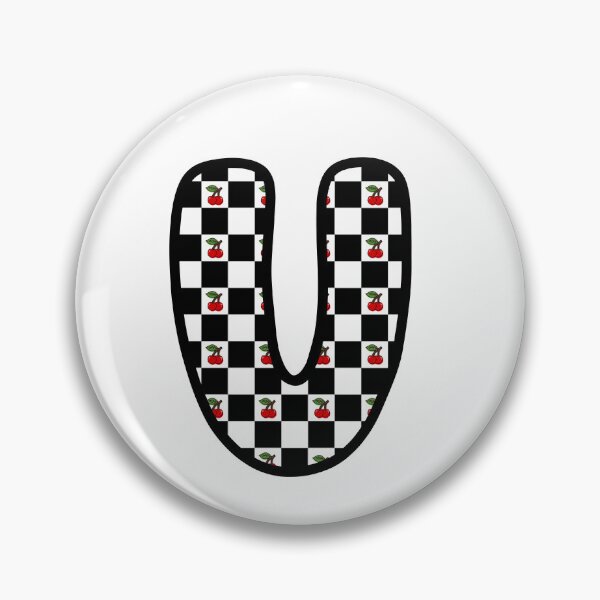 Item preview, Checkered Pattern “U” with Cherries designed and sold by SoaringMoon.
