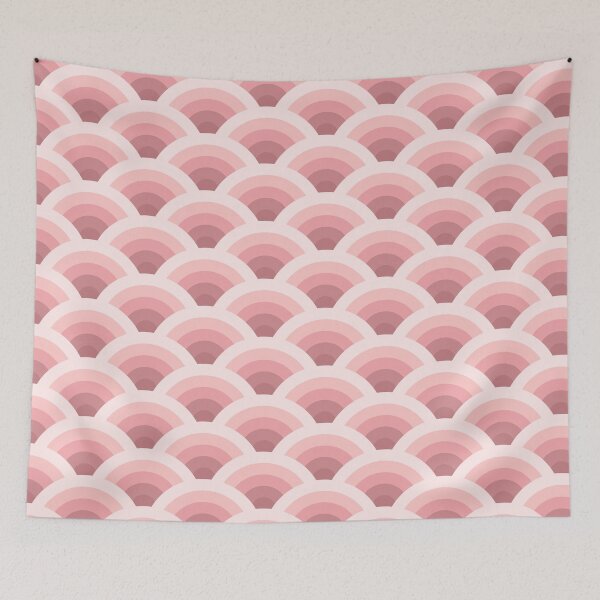 Item preview, Scallop Fish Scale Minimal Geometric Seamless Pattern designed and sold by Inkworksbyshery.