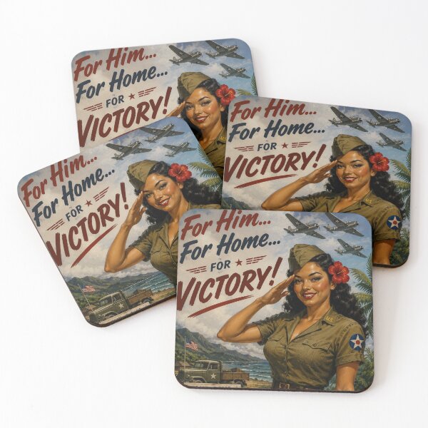 Item preview, Vintage WWII South Pacific Pin Up Poster | Retro Military Island Girl Art Print designed and sold by MissSaylor.