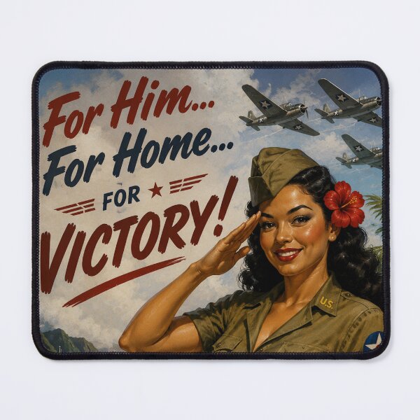 Item preview, Vintage WWII South Pacific Pin Up Poster | Retro Military Island Girl Art Print designed and sold by MissSaylor.