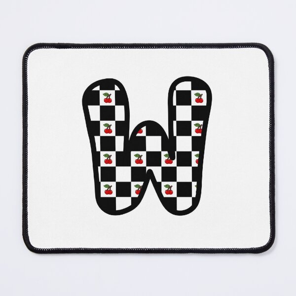 Item preview, Checkered Pattern “W” with Cherries designed and sold by SoaringMoon.
