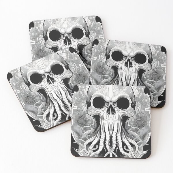 Item preview, Cthulhu Kraken Skull Occult Engraving Art designed and sold by DarkOriginArts.
