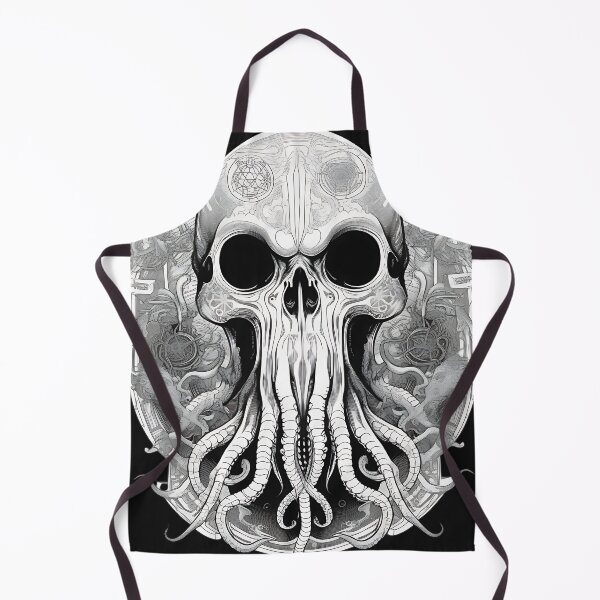 Item preview, Cthulhu Kraken Skull Occult Engraving Art designed and sold by DarkOriginArts.