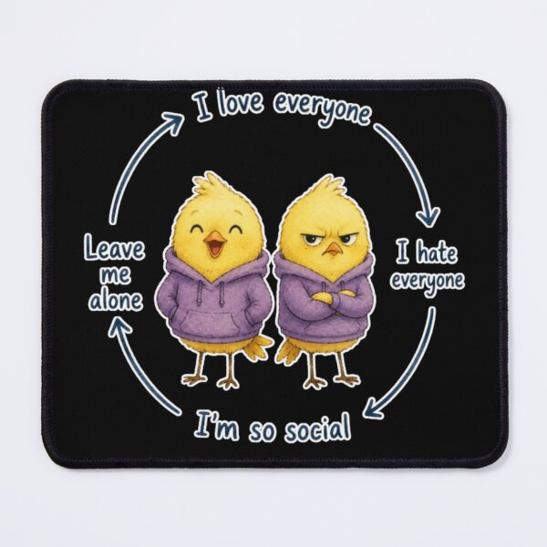 Item preview, Social Battery Chicks Meme designed and sold by AMS.