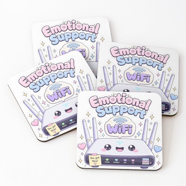 Item preview, Emotional Support WiFi Funny Sticker designed and sold by Stylestickers55.