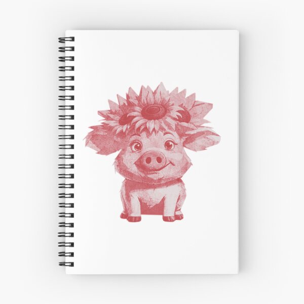 Item preview, Cute Pig with Sunflowers designed and sold by kinpirks.