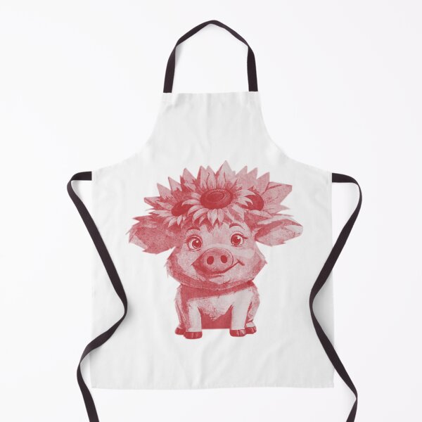 Item preview, Cute Pig with Sunflowers designed and sold by kinpirks.