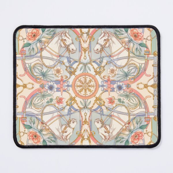 Item preview,  Romantic Floral Horse Scarf Pattern | Soft Luxury Pastel Fashion Art designed and sold by Kate1art.