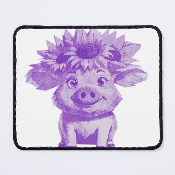 Item preview, Cute Pig with Sunflowers designed and sold by kinpirks.