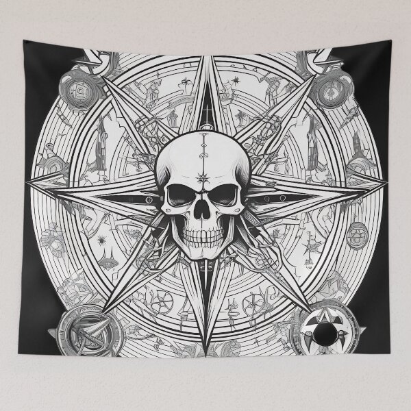 Item preview, Chaos Magic Skull Chaos Wheel Engraving designed and sold by DarkOriginArts.