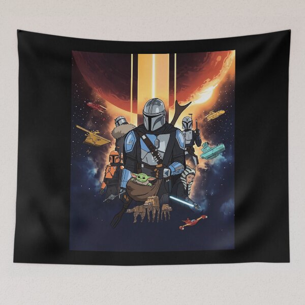 Item preview, Mando and Grogu Galactic Adventure Fan Art Poster designed and sold by G-A-D-U.