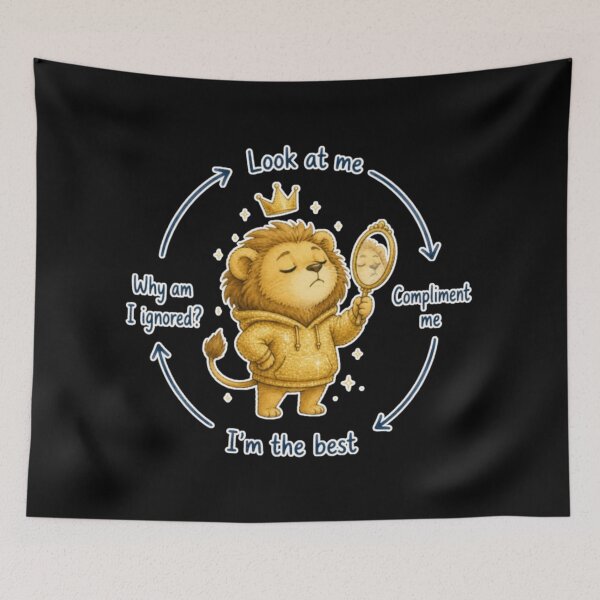 Item preview, Drama King Lion Meme designed and sold by AMS.